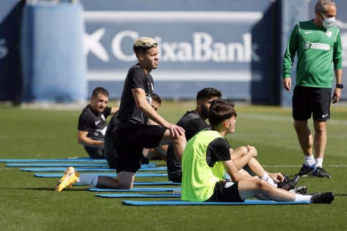 Josua Mejías. Entrenamiento Málaga