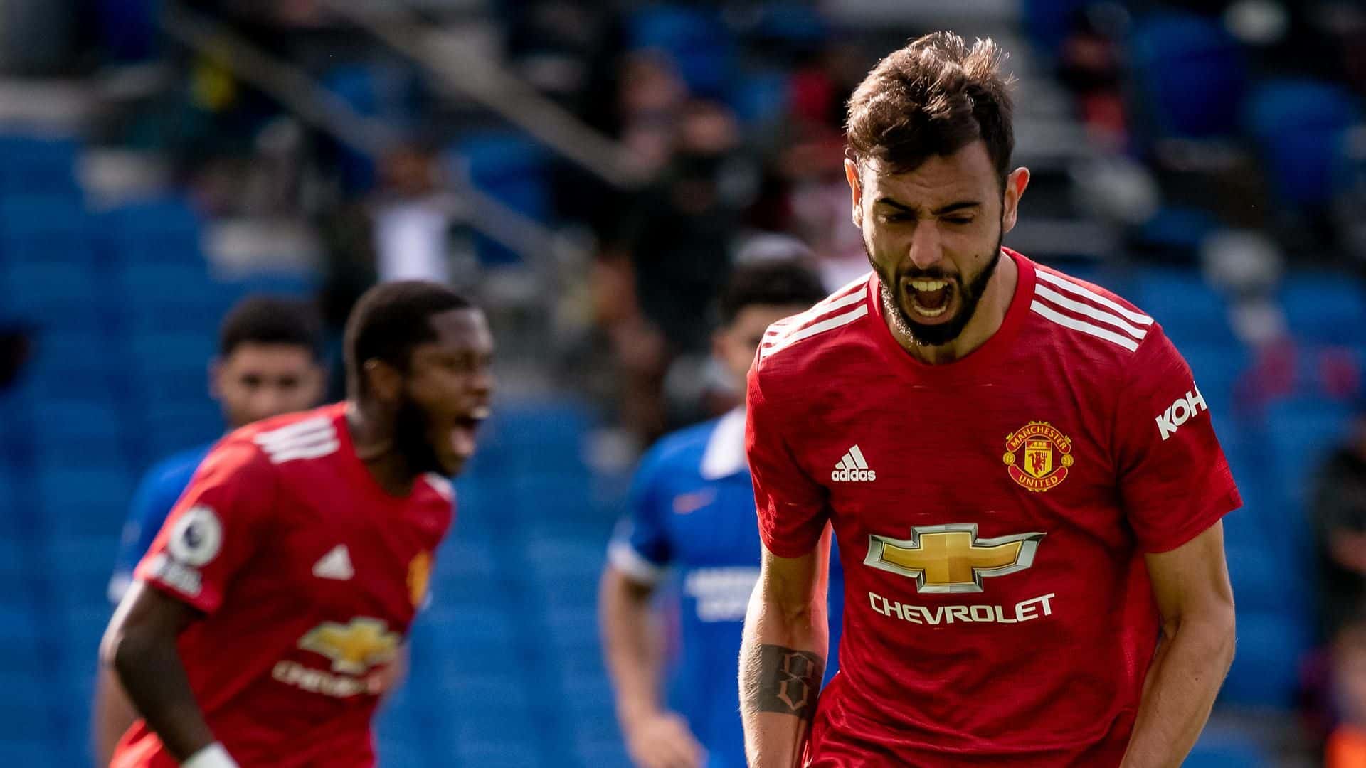 Bruno Fernandes contra Brighton / manutd.com