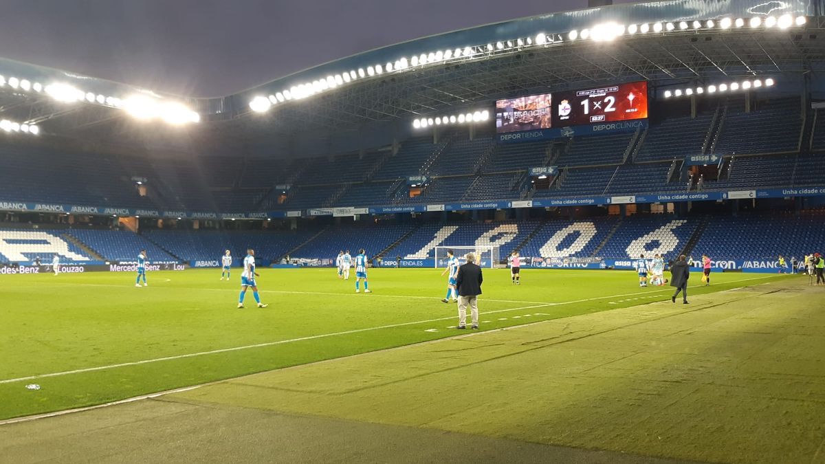 Riazor en el Deportivo-Celta B del pasado mes de diciembre