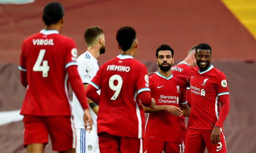 El Liverpool venció al Leeds por cuatro a tres en el partido de ida.