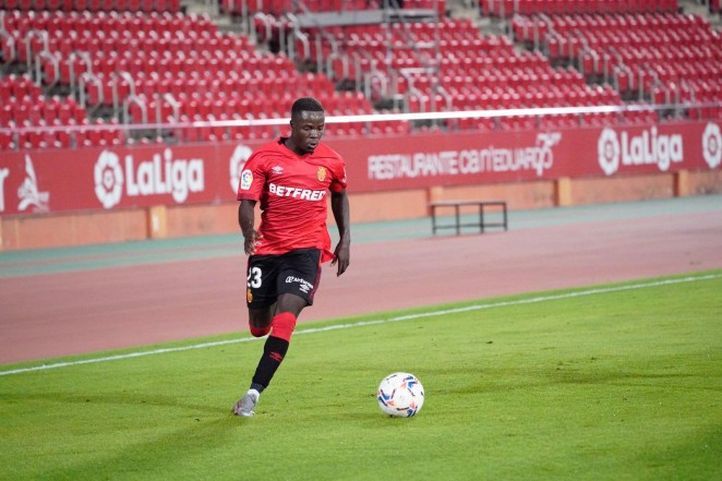 Amath N'Diaye en un partido con el Mallorca
