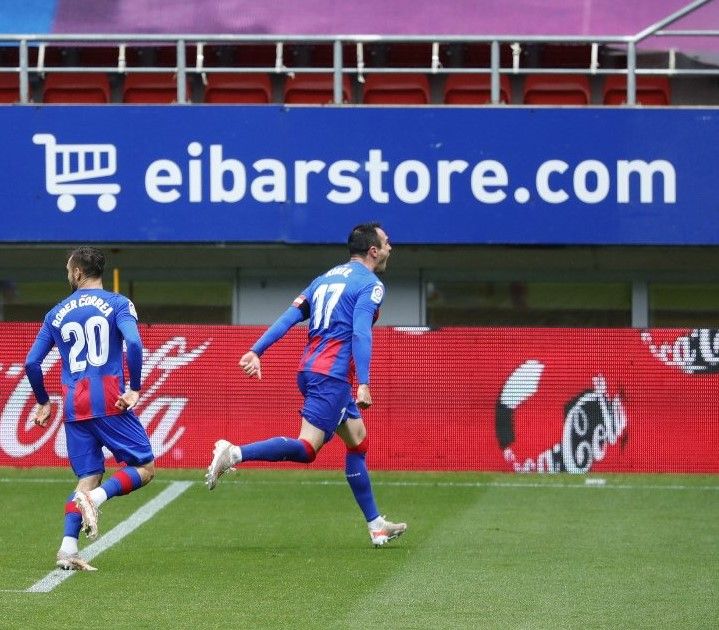 Kike García celebrando un gol frente al Alavés hace pocas jornadas