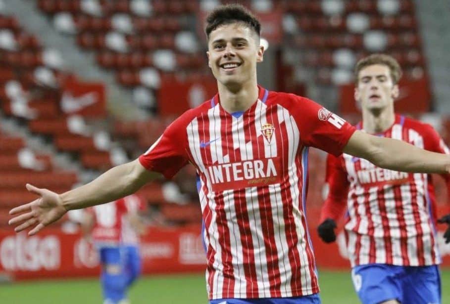 Gaspar Campos celebrando un gol