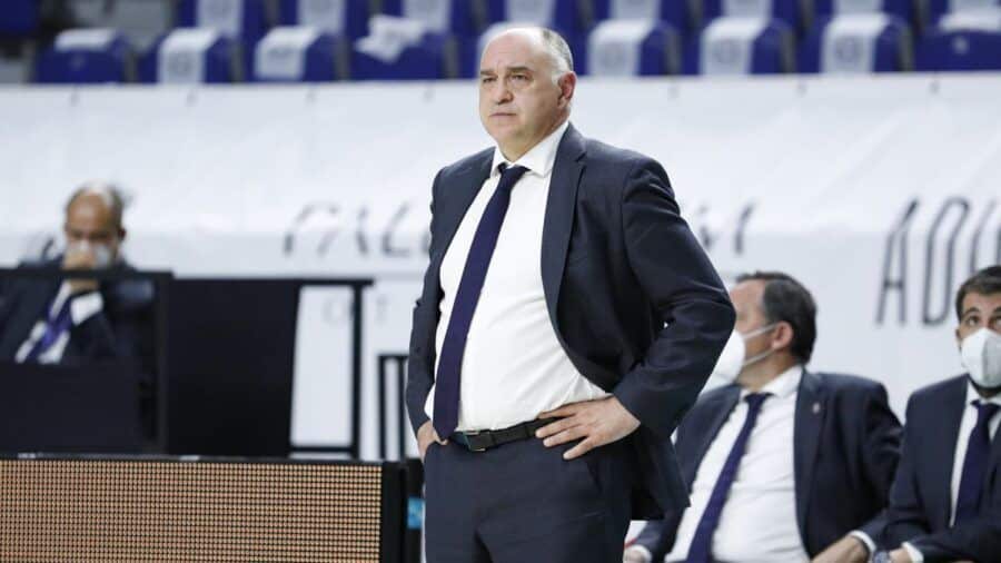 Pablo Laso en un partido como entrenador del Real Madrid. Foto: Liga Endesa.