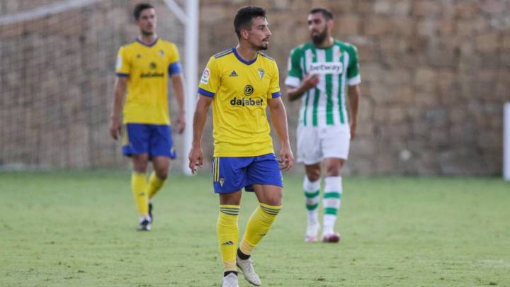 David Mayoral la pasada pretemporada con el Cádiz