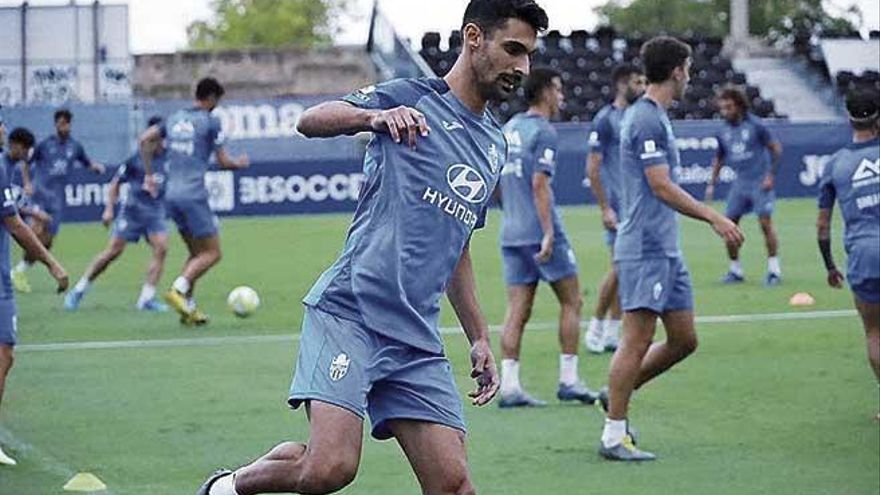 Alfonso Martín en un entrenamiento con el Atlético Baleares