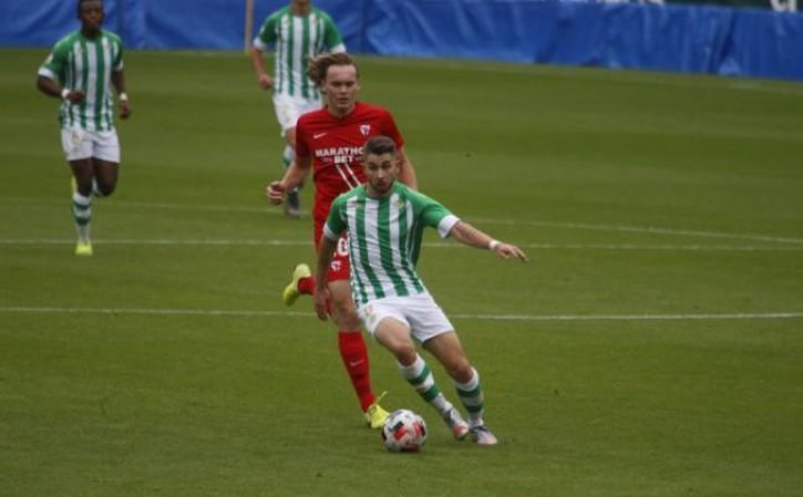 David Ramos en un derbi de filiales sevillanos esta pasada campaña