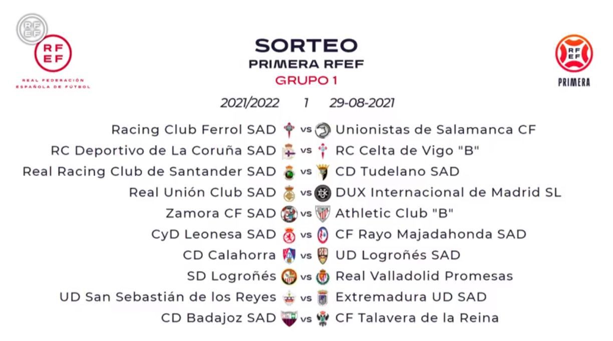 Calendario liga primera rfef