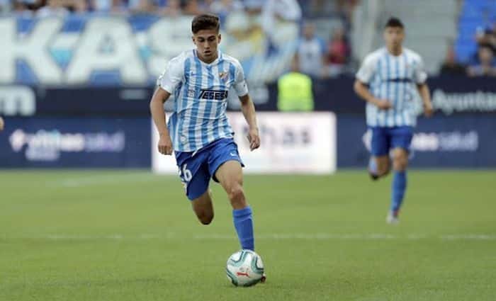 Cristo Romero en un partido con el Málaga