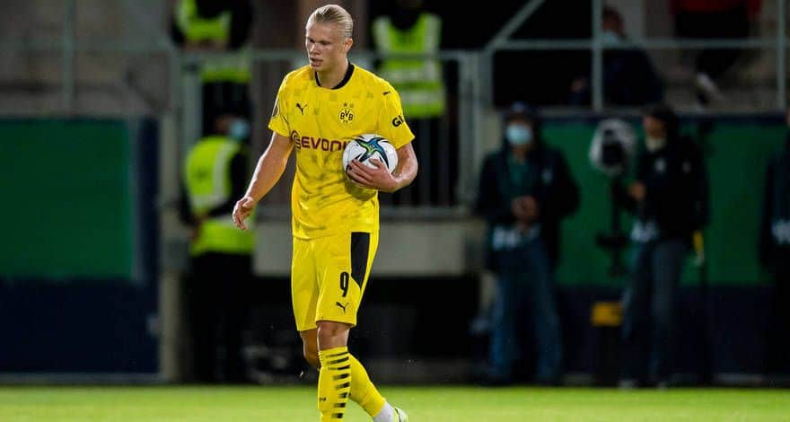 Erling Haaland en un partido como jugador del Ballspielverein Borussia 09 e.V. Dortmund. Foto: Ballspielverein Borussia 09 e.V. Dortmund.