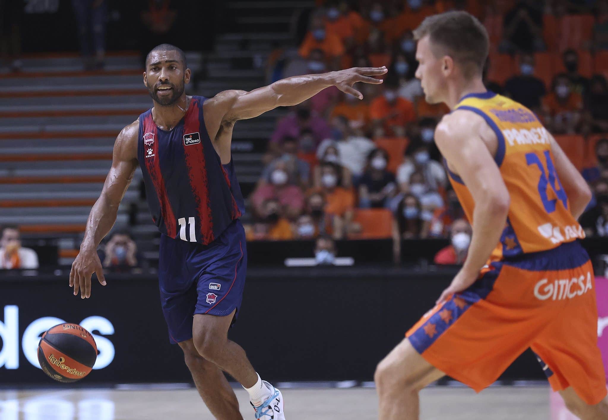 Jason Granger en su vuelta oficial a Baskonia. Fuente: M.A. Polo (VBC).