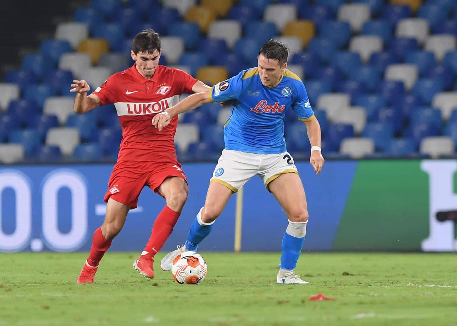 Napoli 2-3 Spartak Moscú: 3 partidos llevan los italianos sin poder vencer a los rusos. Fuente; (@sscnapoli)
