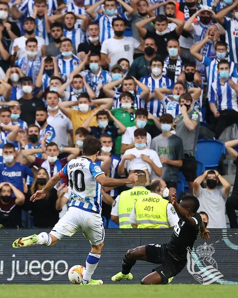 Oyarzábal, autor del gol de la victoria. @RealSociedad