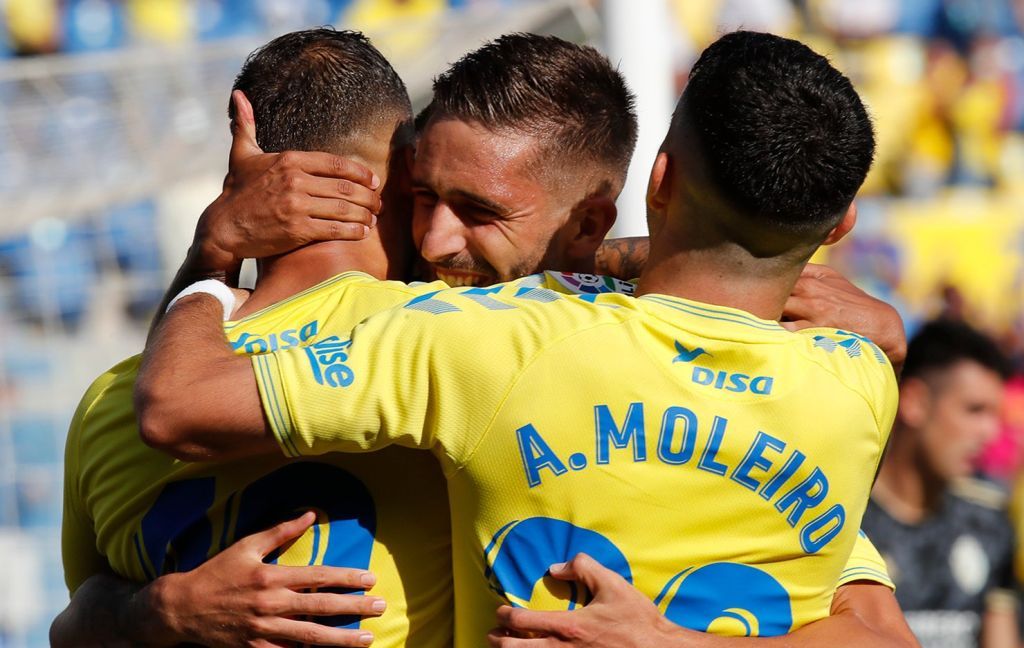 Celebración de un gol de la UD Las Palmas