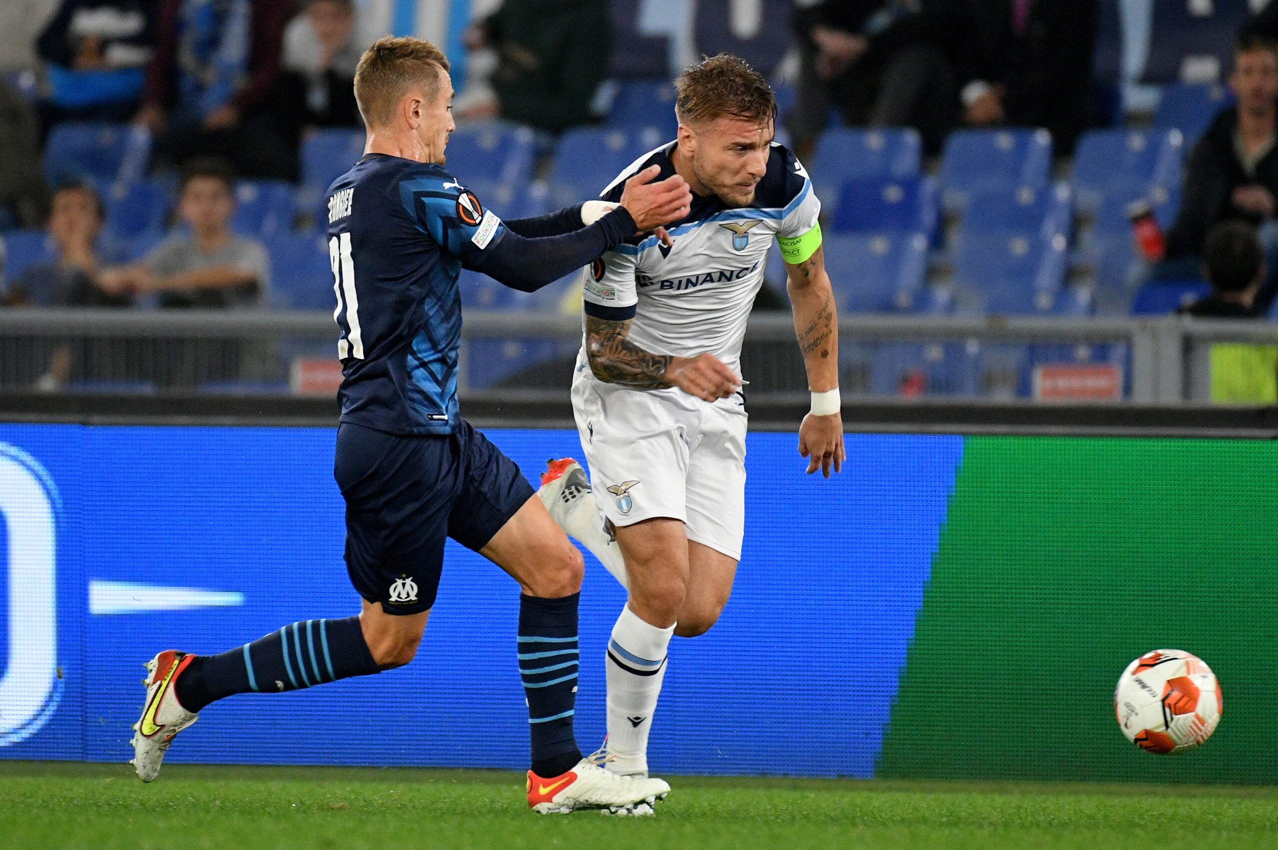 Lazio 0-0 Olympique Marsella. Italianos y franceses siguen opciones de pasar a la siguiente ronda. (Fuente: @SSLazio)