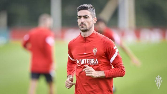 Borja López en un entrenamiento esta campaña