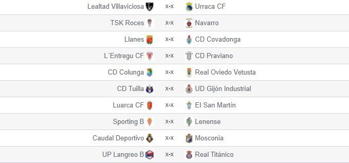 Partidos para la jornada 19 en el grupo II de Tercera