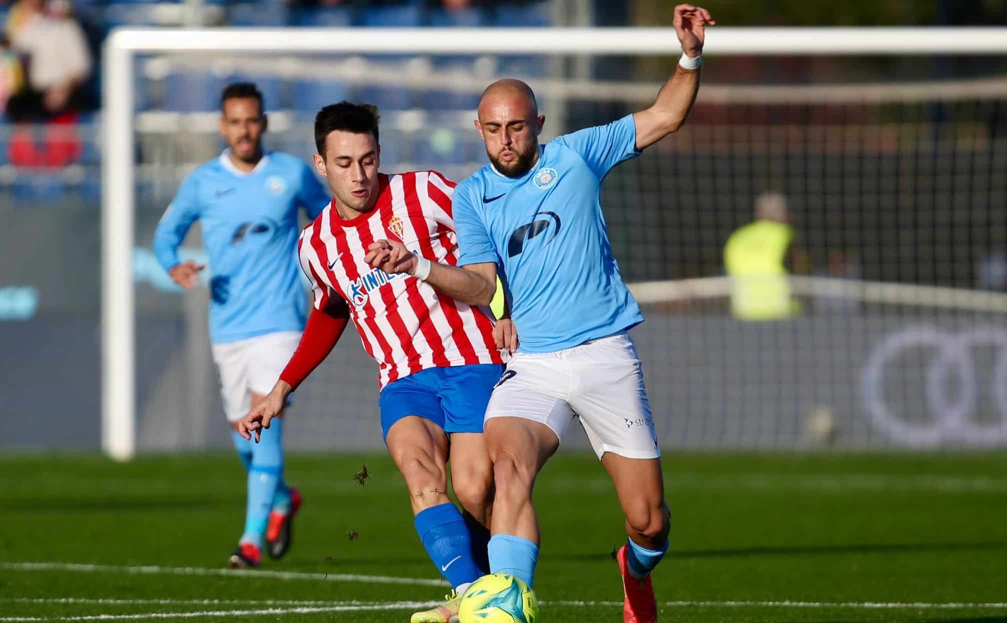 Pedro Díaz y Ekain en un Ibiza-Sporting