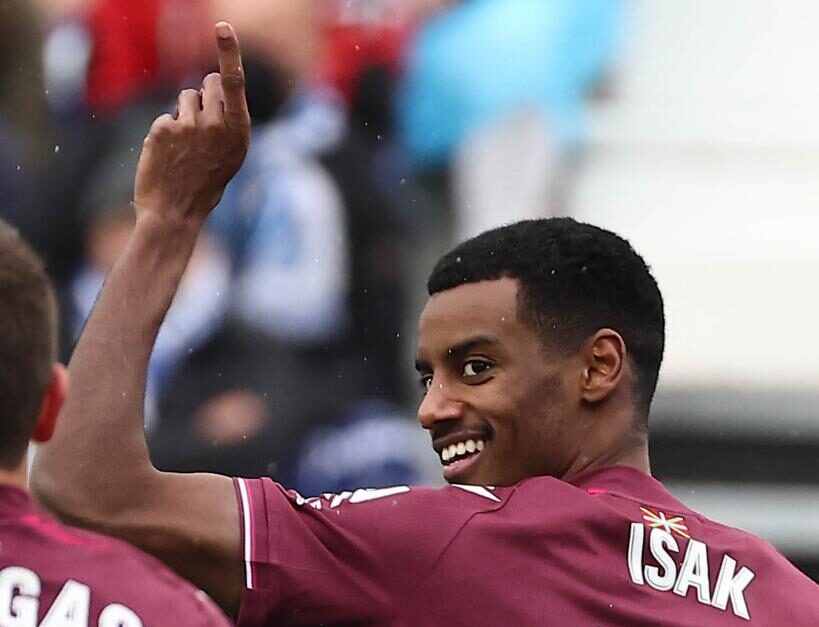Alexander Isak celebra su gol | Foto: @RealSociedad