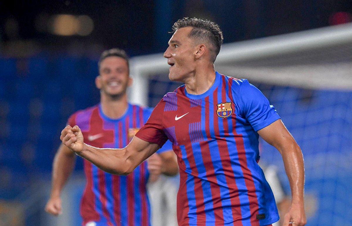 Ferrán Jutglá con el Barça B