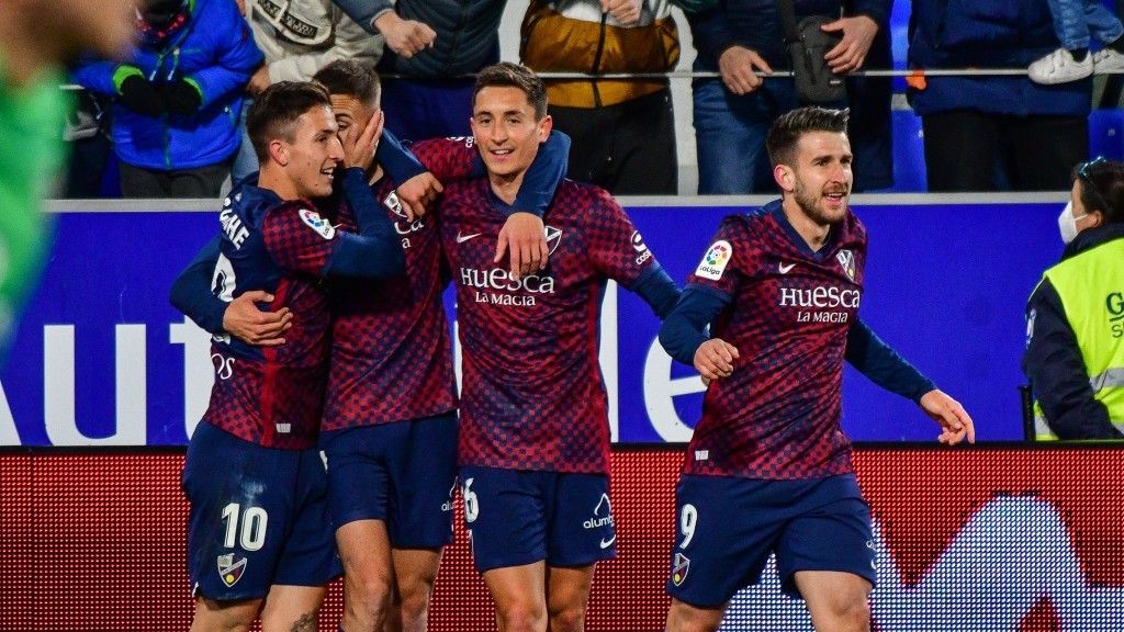Huesca celebra un gol