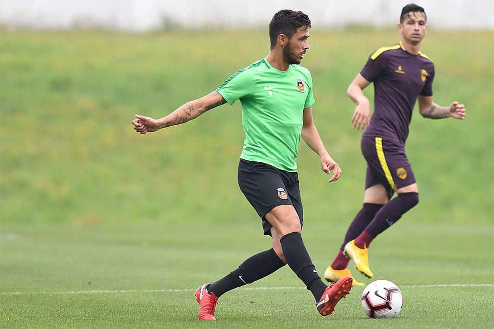 Nelson Monte, en un entrenamiento con el Rio Ave. / RIO AVE