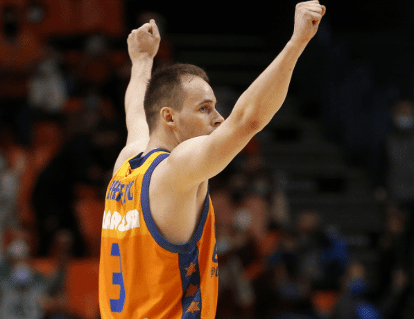Klemen Prepelic se perderá lo que resta de temporada. Fuente: Valencia Basket.