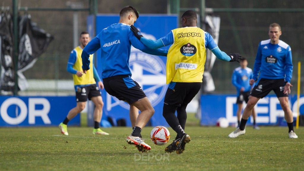 El Deportivo durante un entrenamiento (Foto: RC Deportivo)