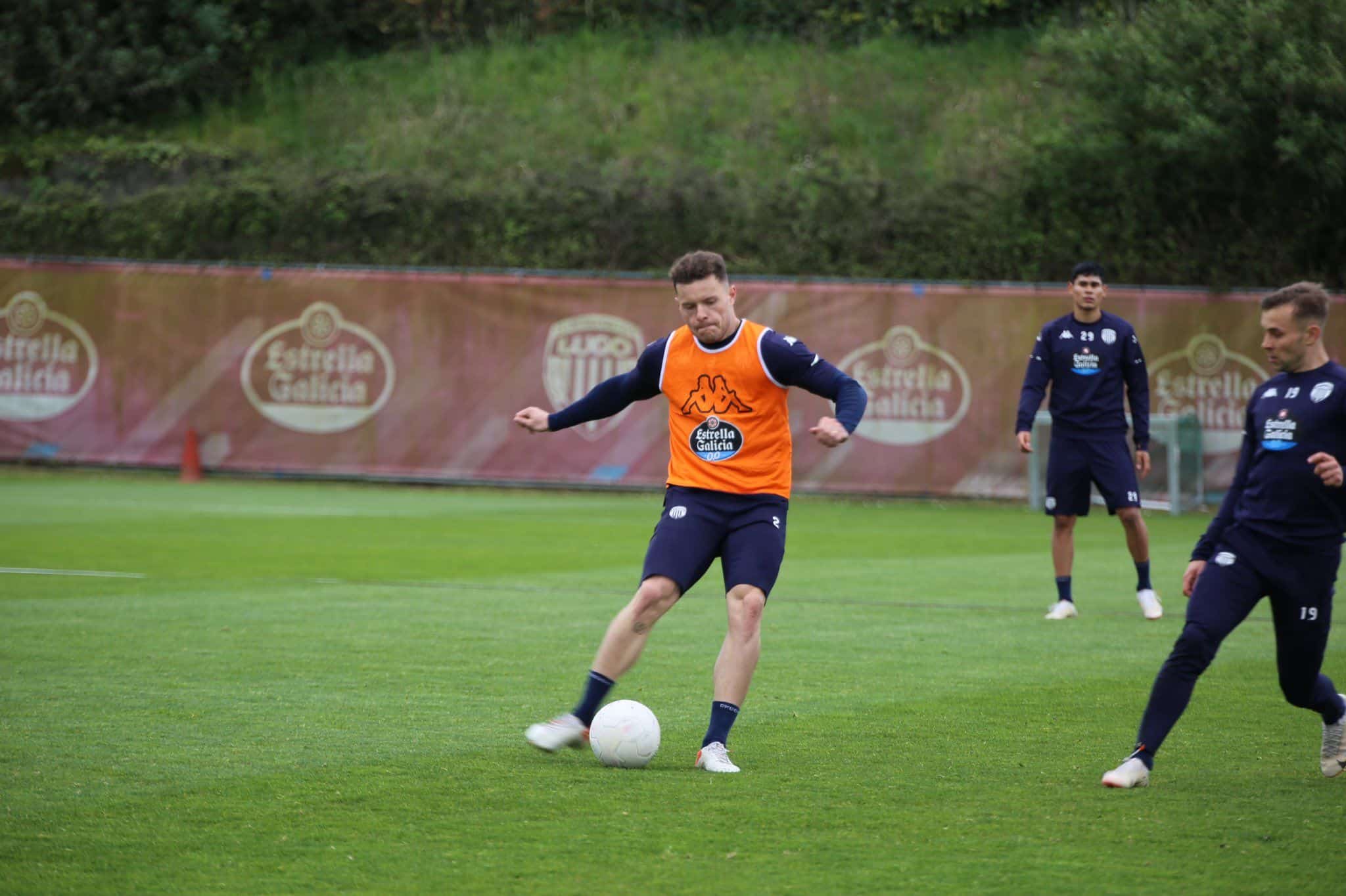 Diego Alende durante un entrenamiento (Foto: CD Lugo)
