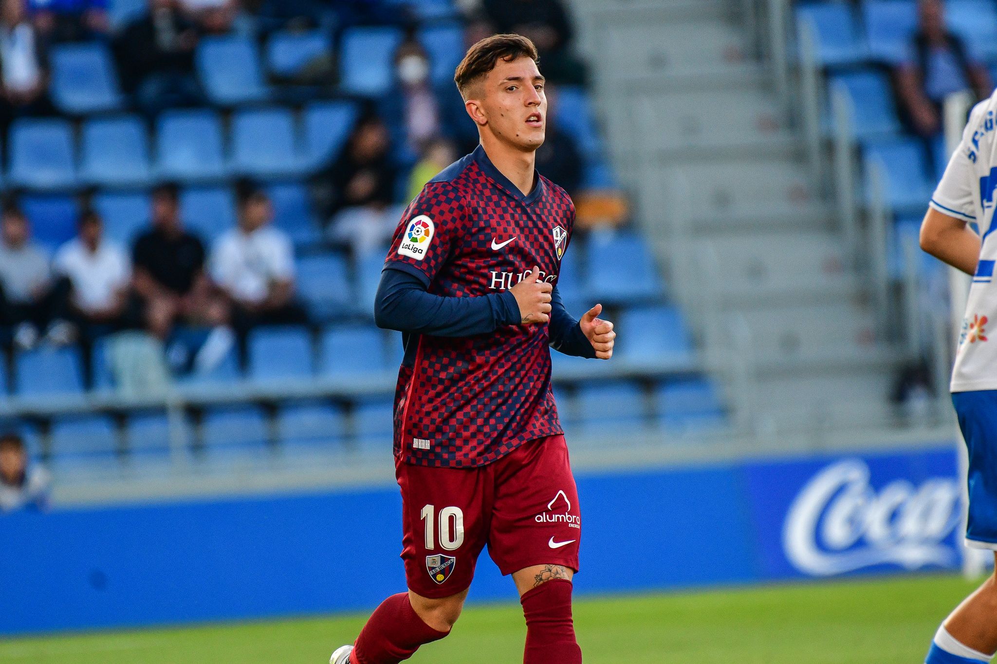 Escriche durante un partido (Foto: SD Huesca)