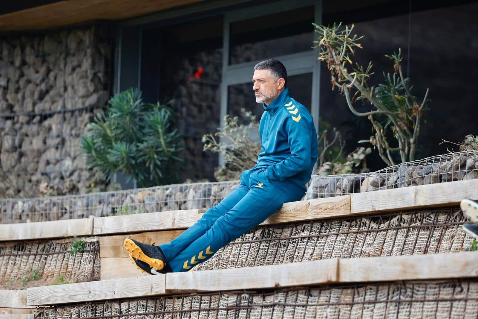 García Pimienta en Barranco Seco (Foto: UD Las Palmas)