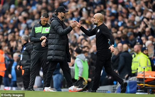 Guardiola y Klopp al finalizar el partido. Foto: Getty Images