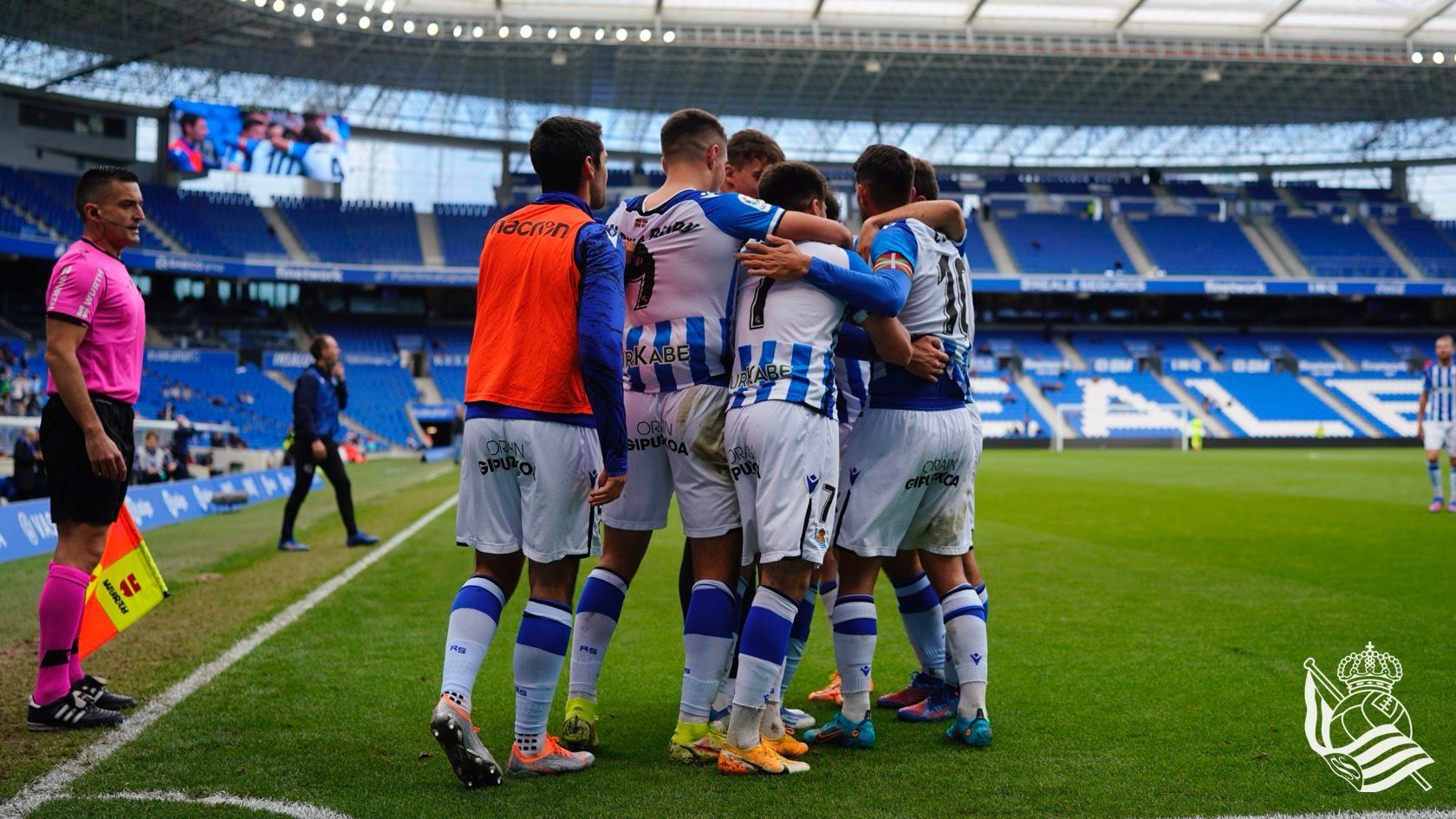 La Real Sociedad B celebrando un gol (Foto: Real Sociedad)