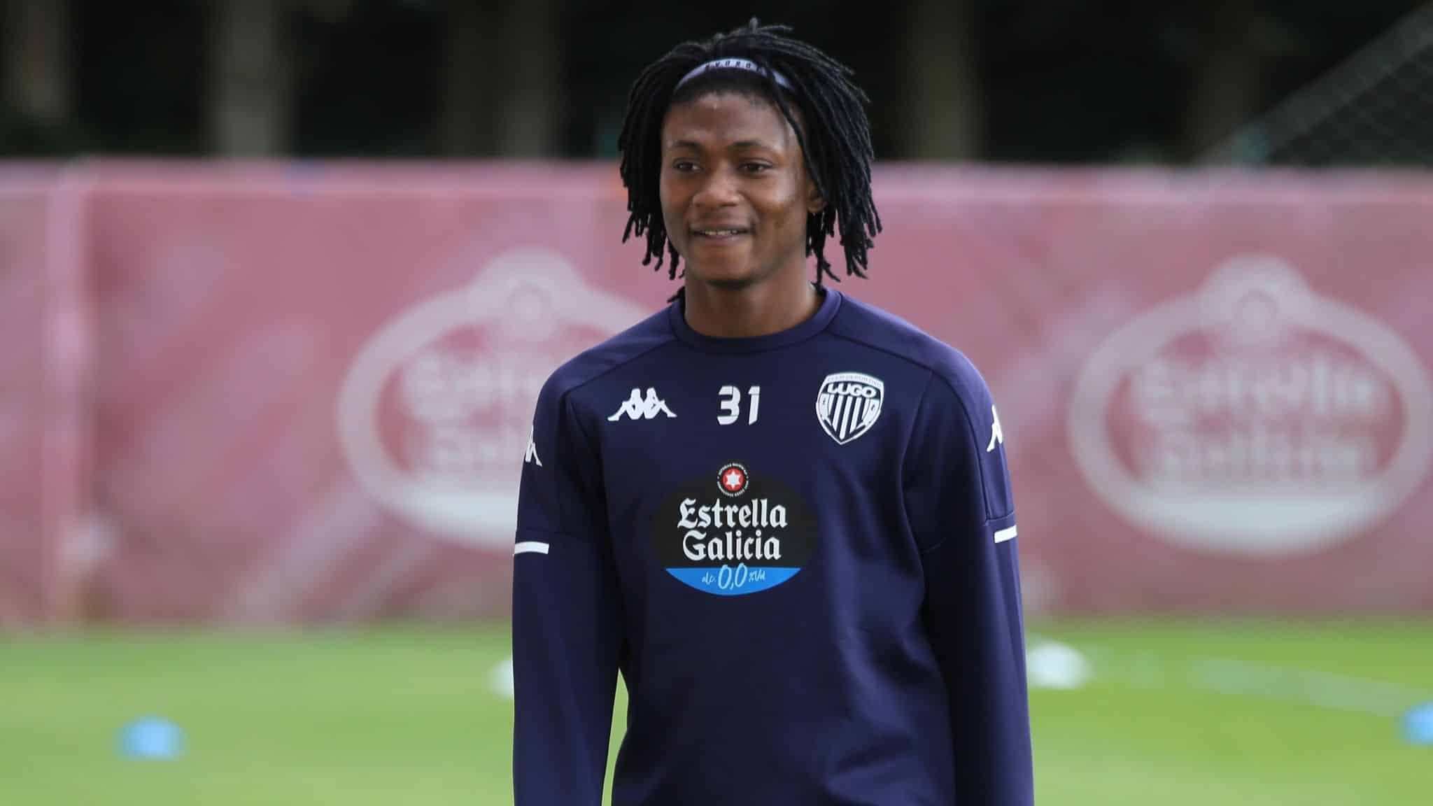 Yabuku en un entrenamiento con el Lugo (Foto: CD Lugo)