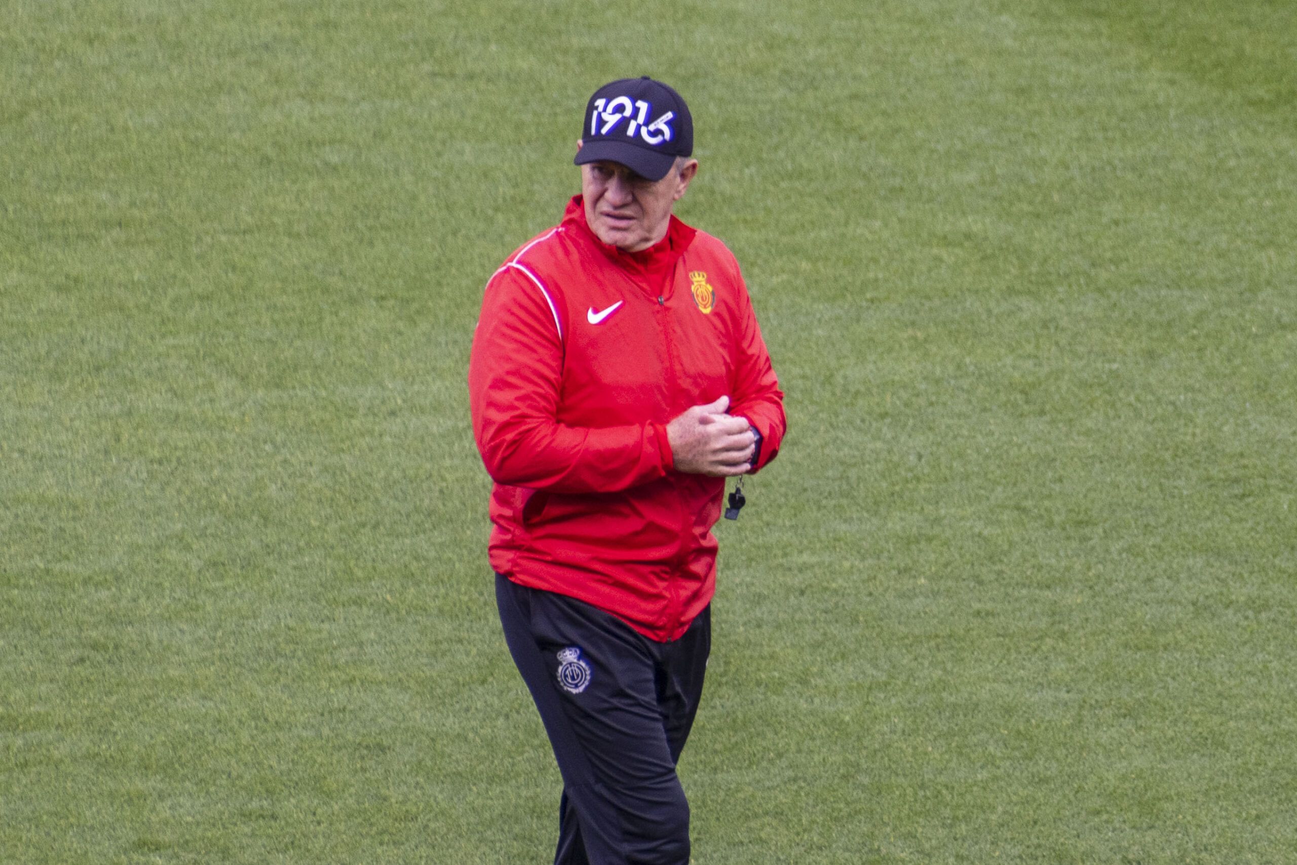 Aguirre durante un entrenamiento con el Mallorca (Foto: RCD Mallorca)