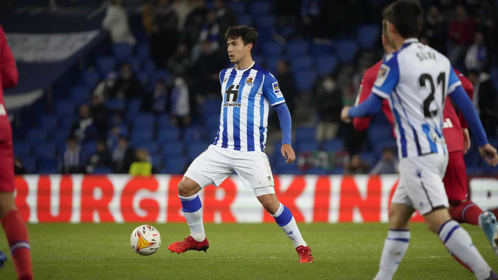 Zubimendi durante un encuentro la pasada campaña (Foto: Real Sociedad)