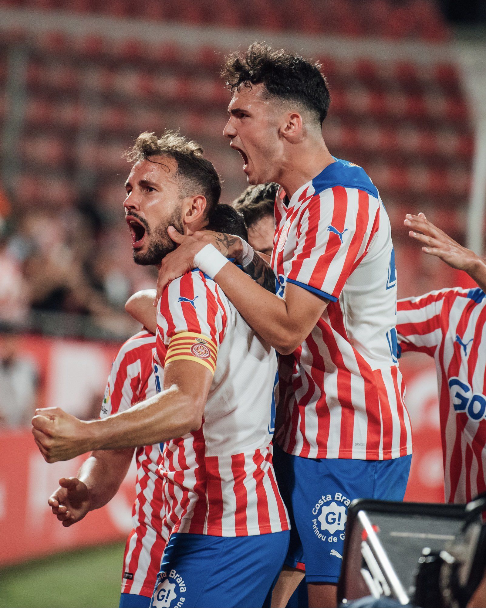 Stuani le dio los tres puntos a los rojiblancos. Fuente: @GironaFC