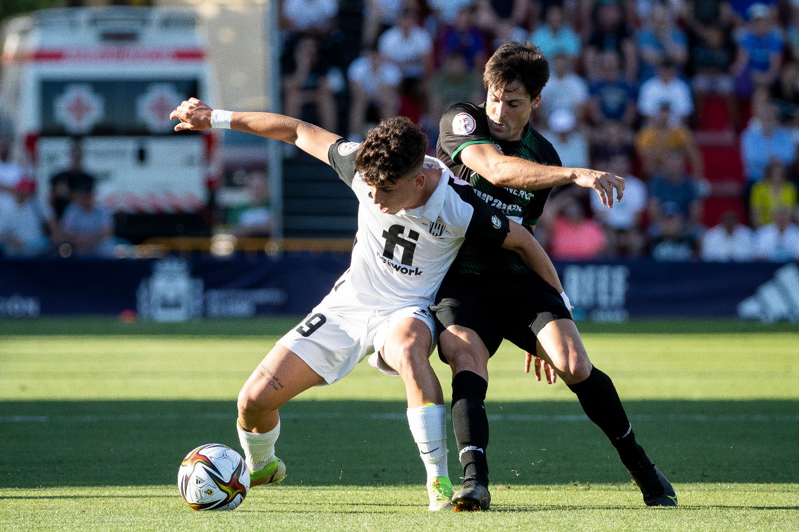 Lance del partido entre Sestao y Eldense