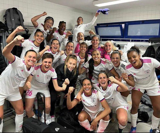 Vestuario del Madrid CFF tras el pase a cuartos de final en la Copa de la Reina. Twitter Oficial del Madrid CFF (@MadridCFF)