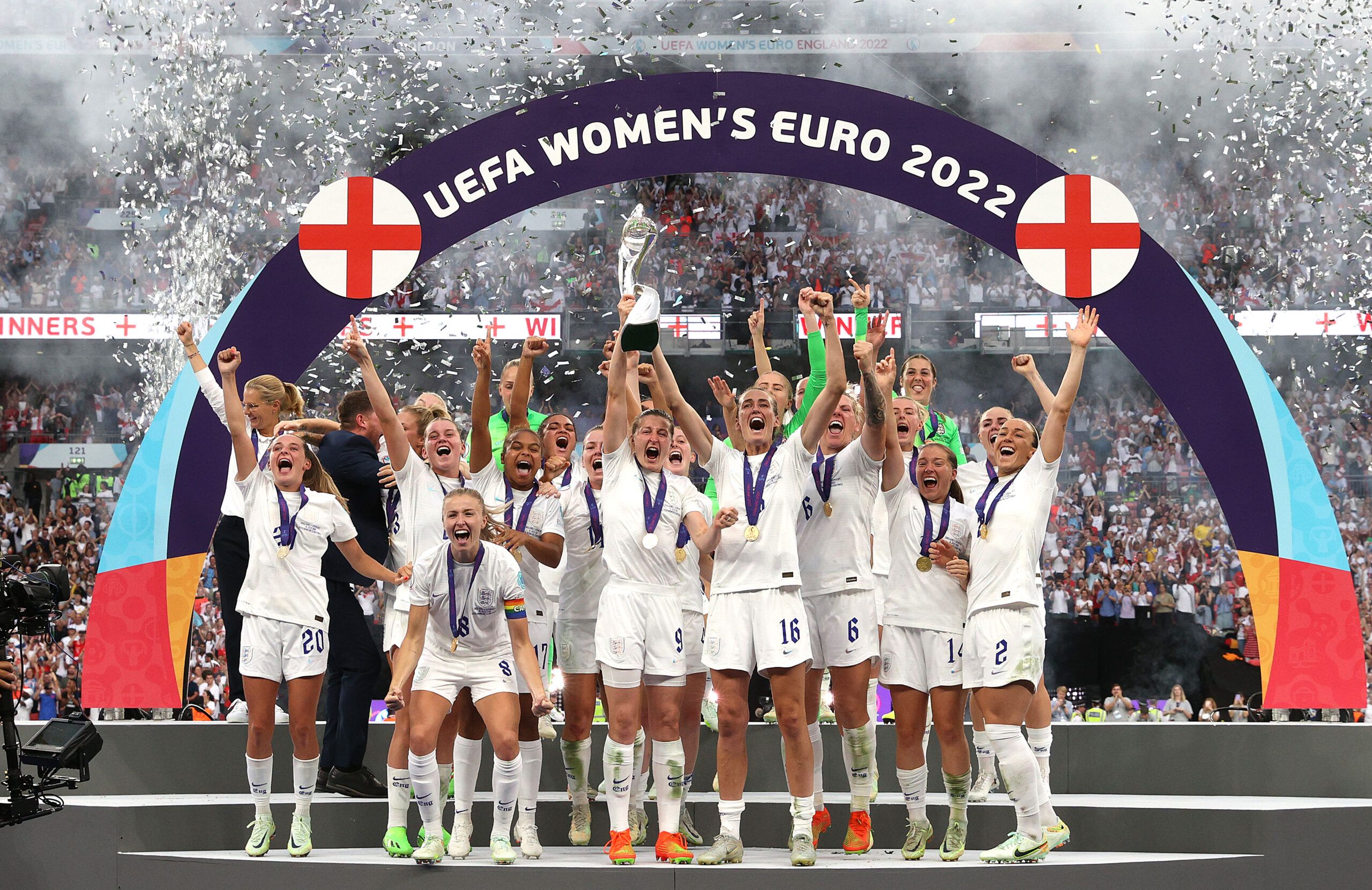 Inglaterra se corona como ganadora de la Eurocopa 2022. Twitter Oficial de la selección inglesa (@Lionesses)