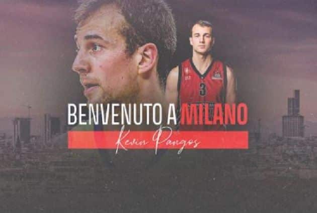 Fotomontaje realizado por EA7 Emporio Armani Milan para anunciar la llegada de Kevin Pangos. Foto: @OlimpiaMI1936