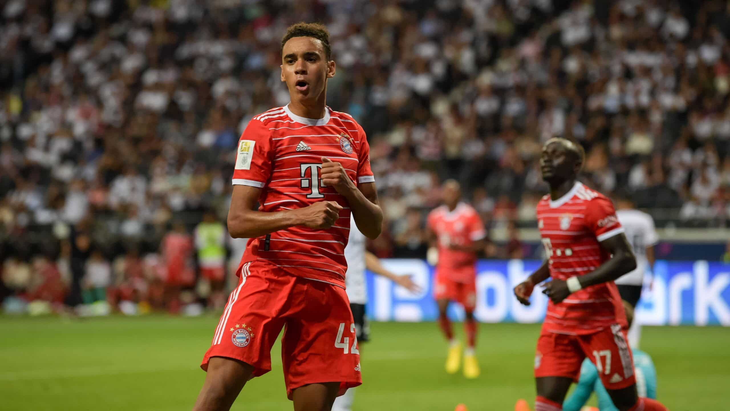 Eintracht Frankfurt 1-6 Bayern Münich: Jamal Musiala brilló en el gran estreno del campeón germano. Fuente: (@FCBayern).