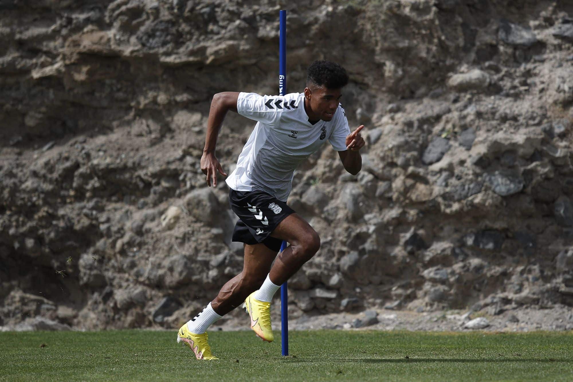 Marvin Park en un entrenamiento de la UD Las Palmas