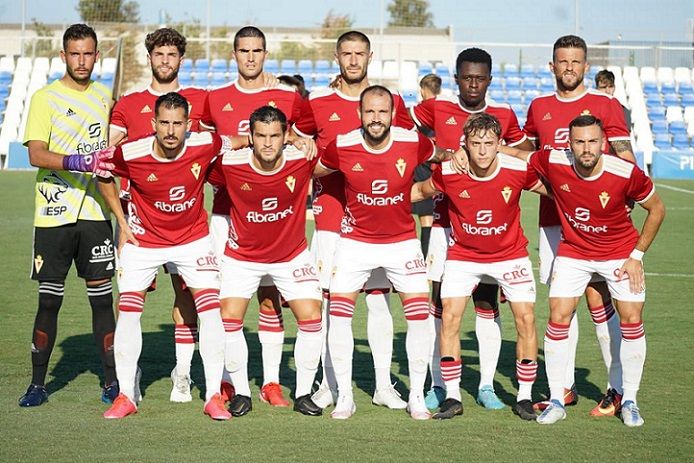 XI del Real Murcia CF en su último encuentro de pretemporada. Foto: @realmurciacfsad