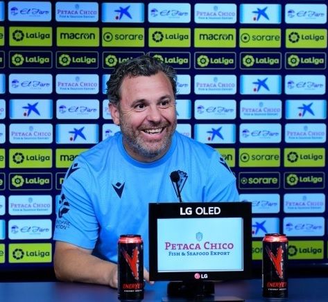 Sergio González en la previa del trofeo carranza (Fuente: Cädiz CF).