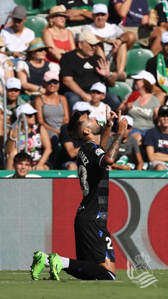 Brais Méndez celebra el 0-1 contra el Elche | Foto: @RealSociedad