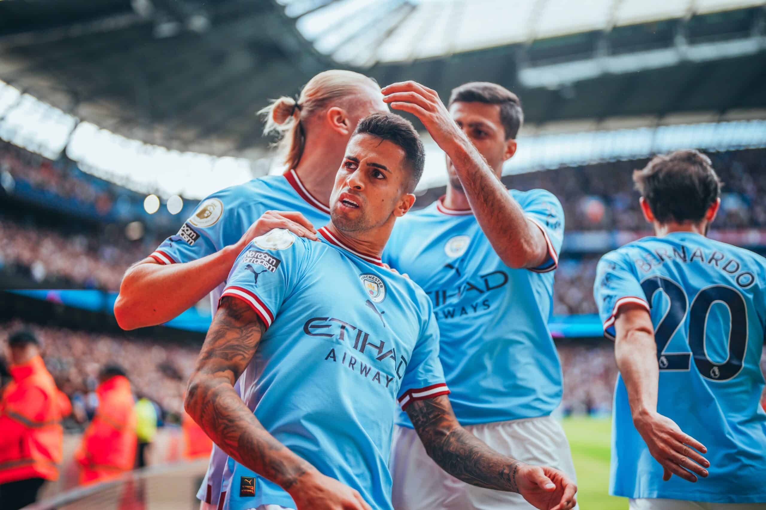 En imagen, Joao Cancelo, autor del primer gol y figura del encuentro.