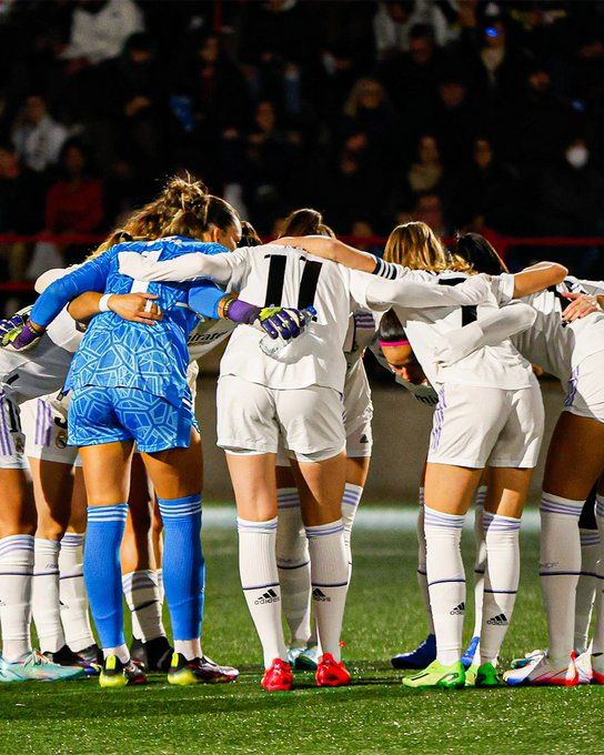 El Real Madrid tras su victoria ante el Levante las Planas en la Jornada 11. Fuente: Twitter Oficial del Real Madrid (@realmadridfem)