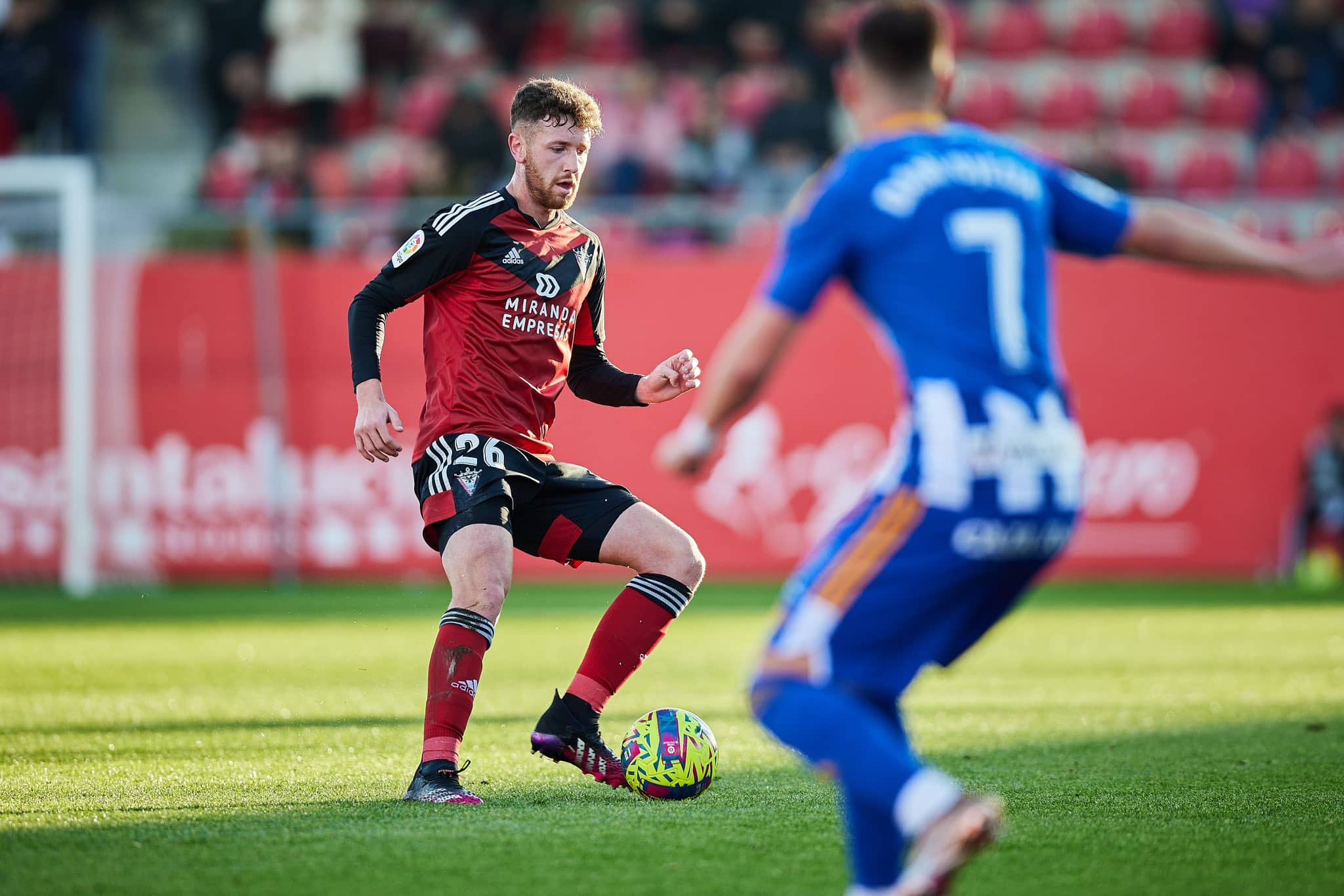 Barbu, durante el partido ante la Ponferradina | Foto: @CDMirandes