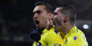 Gonzalo Escalante celebra su gol. | Foto: @Cadiz_CF